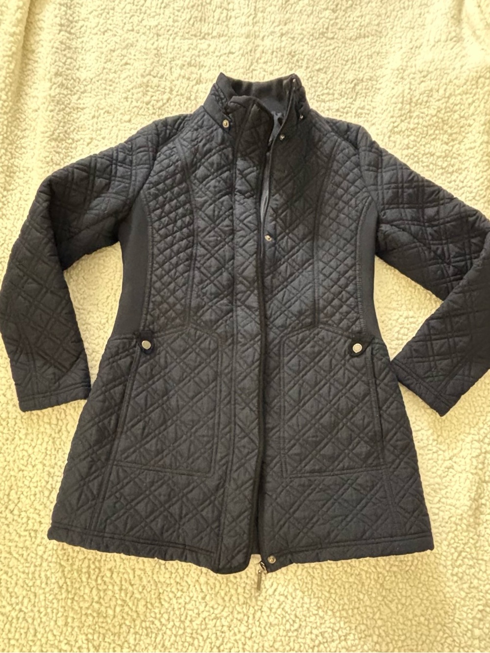 Weatherproof Quilted Long Puffer Jacket - Black